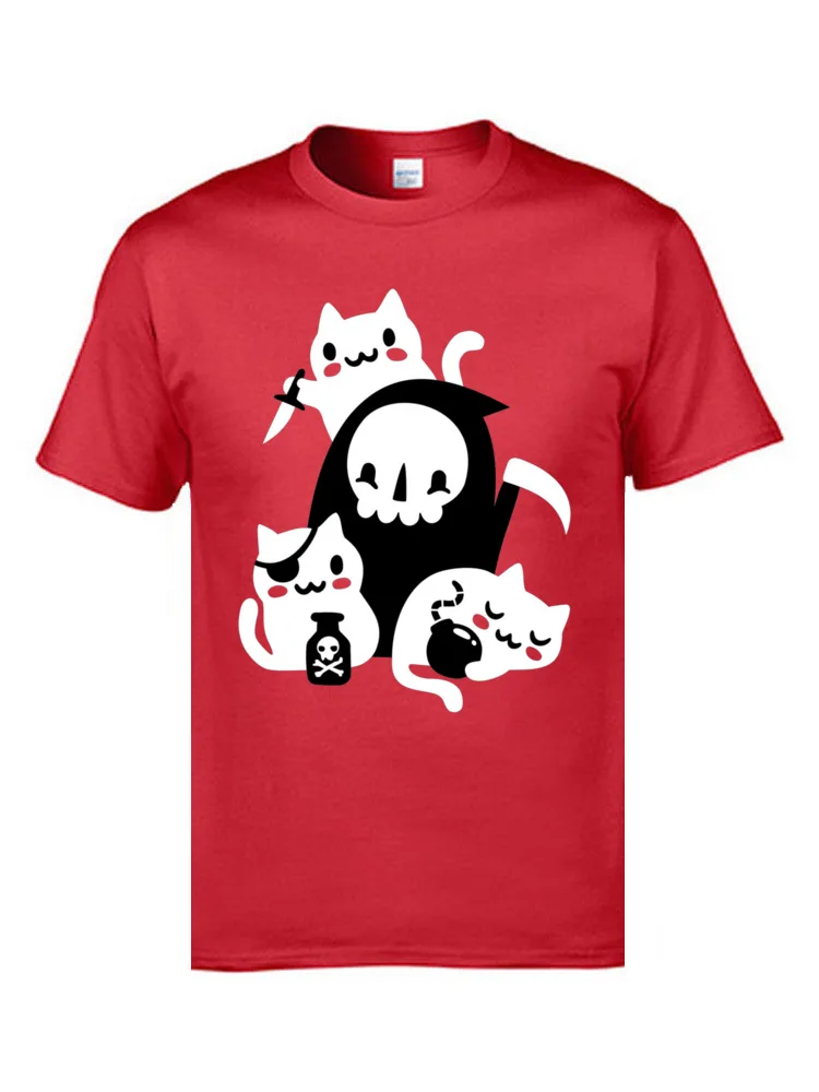Tops Tees Deaths Little Helpers 6835 Summer/Autumn Short Sleeve 100% Cotton Fabric O Neck Mens T-shirts Casual Sweatshirts Funky Deaths Little Helpers 6835 red