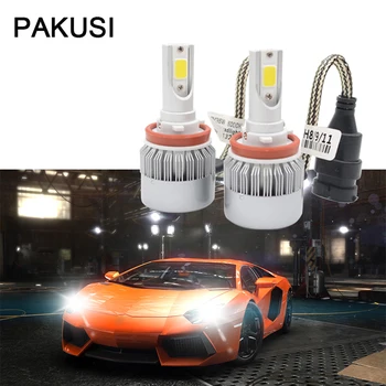 

PAKUSI NEW 1SET Car Headlight H7 H4 LED H8/H11 9005 9006 9004 9007 H1 H3 9012 H13 72W 7600lm Auto Head lamp 6000K Light Bulb Kit