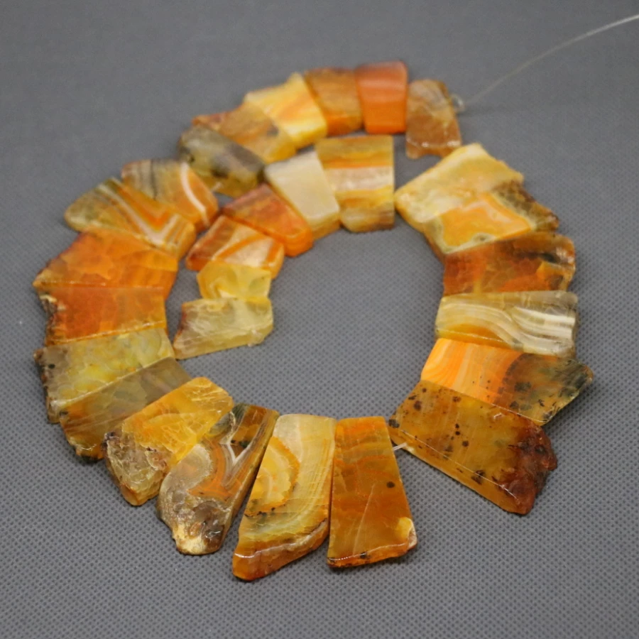 Cena Żółty kromka kamień koraliki, płaski barwione punkt naszyjnik, 2017 Freeship Super popularność moda europejska biżuteria dla kobiet