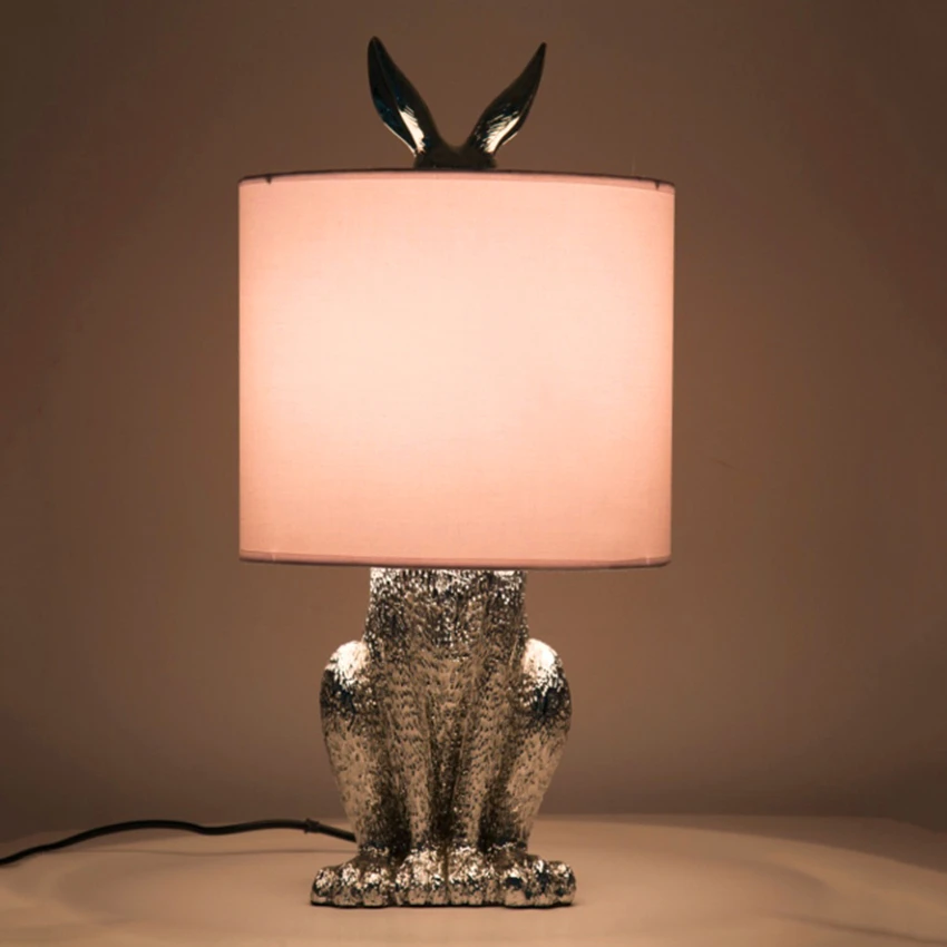 Пост-современный в масках Кролик смолы светодиодный настольный светильник Ретро промышленная настольная лампа для спальни для прикроватной учебы Ресторан украшения настольная лампа