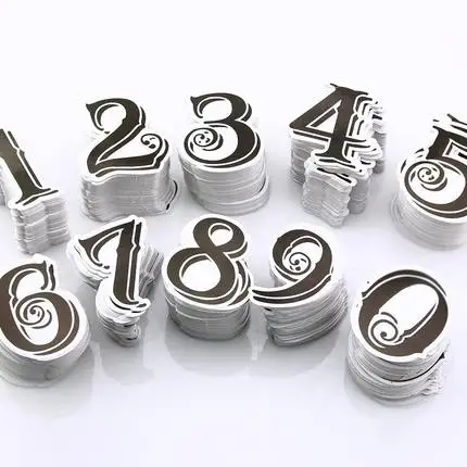 

10pcs/lot Stickers Numbers Plastic Adhesive Sticker 0 1 2 3 4 5 6 7 8 9