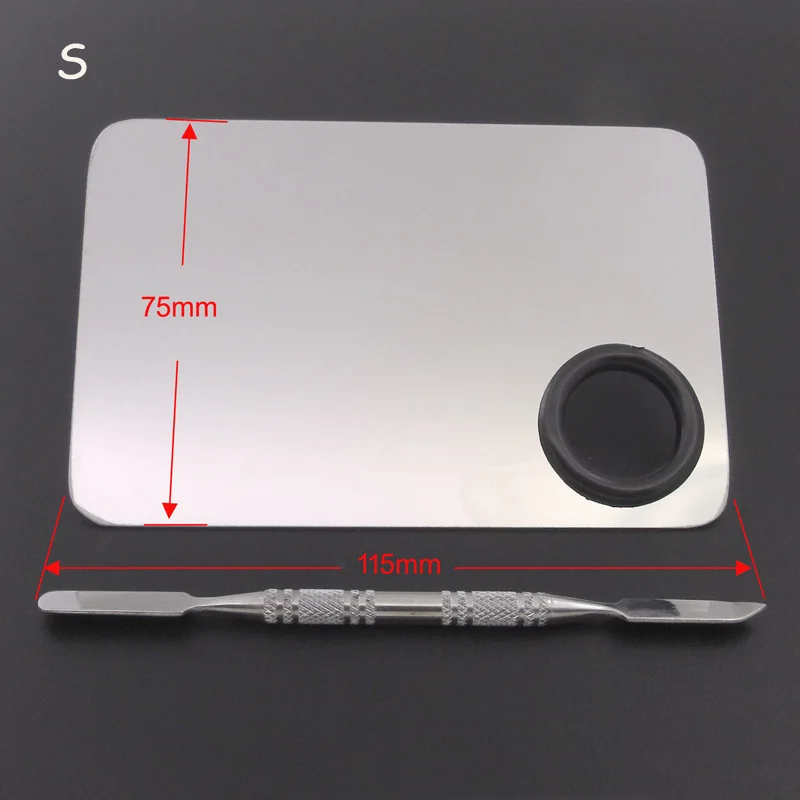 S Square With Hole EZONE окрашенная нержавеющая сталь палитра для масляной краски ing акриловая Акварельная креативная бабочка Палетка для контуринга арт Рисование поставка - Цвет: S Square With Hole