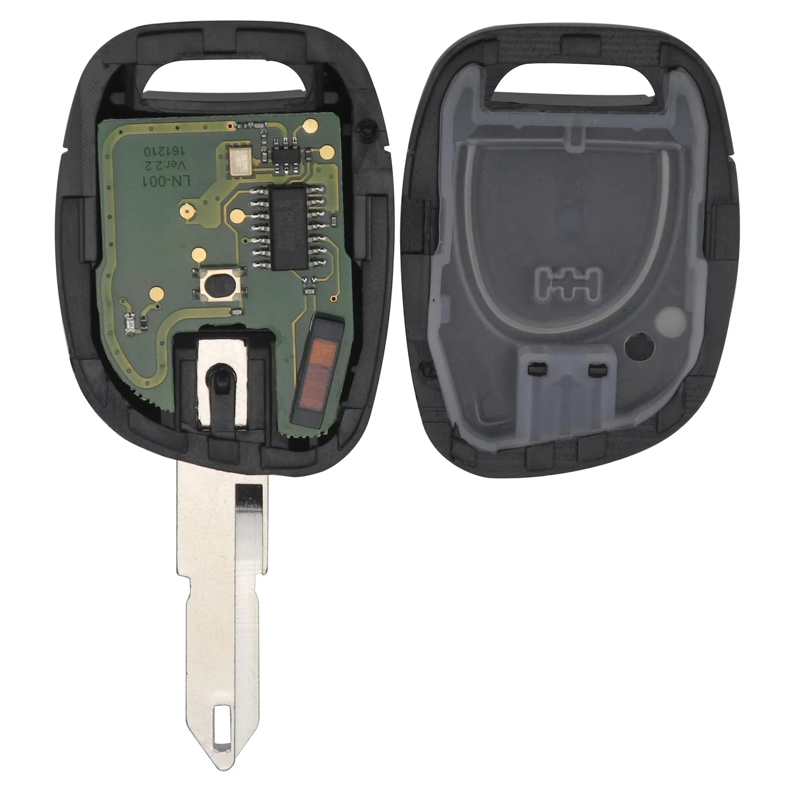 Jingyuqin Автомобильная Дистанционная сигнализация ключ подходит для Renault Master Kangoo Clio Twingo NE72 лезвие PCF7946 чип 433 МГц