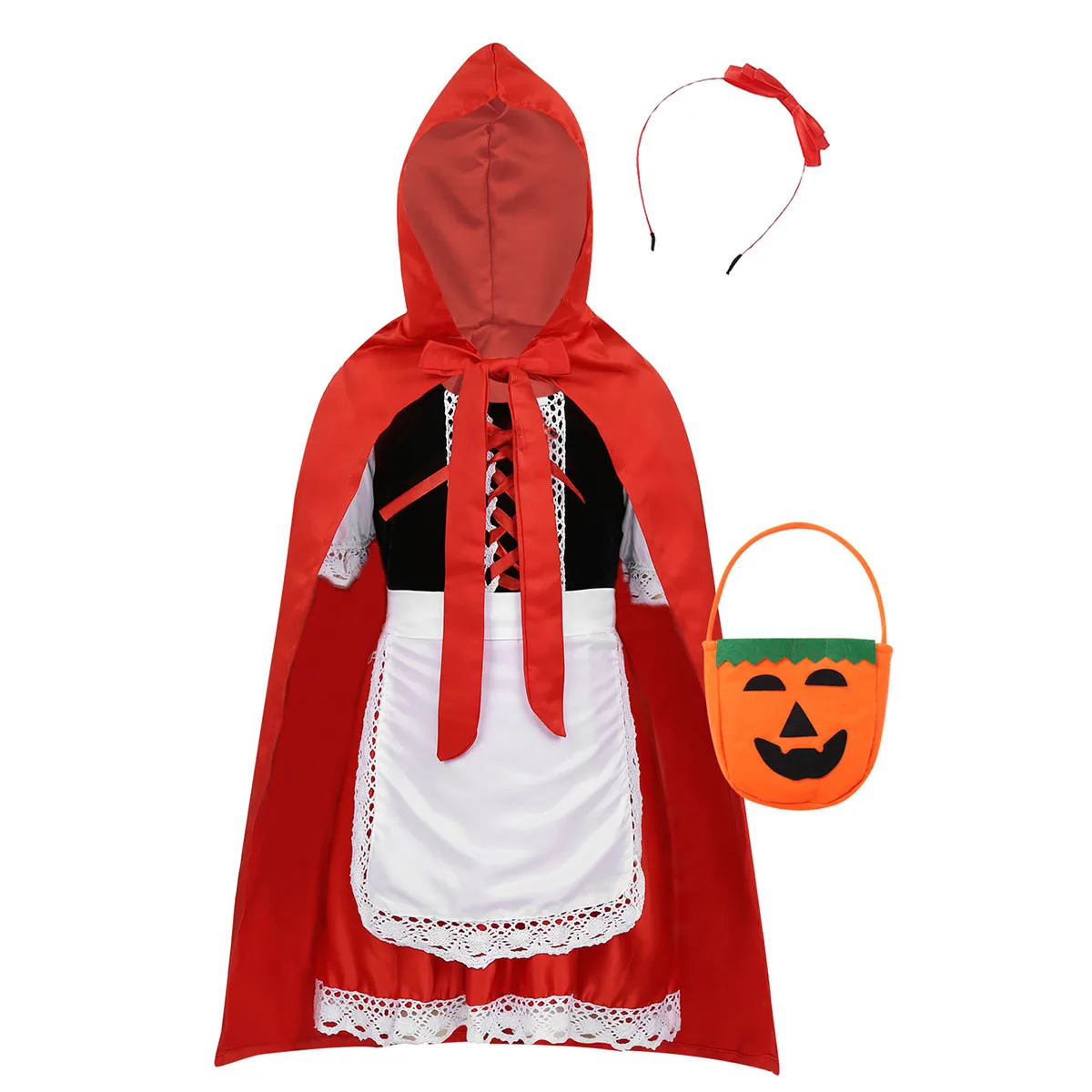 Детское платье для костюмированной вечеринки с капюшоном для маленьких девочек костюм на Хэллоуин Принцесса нарядная одежда для феи