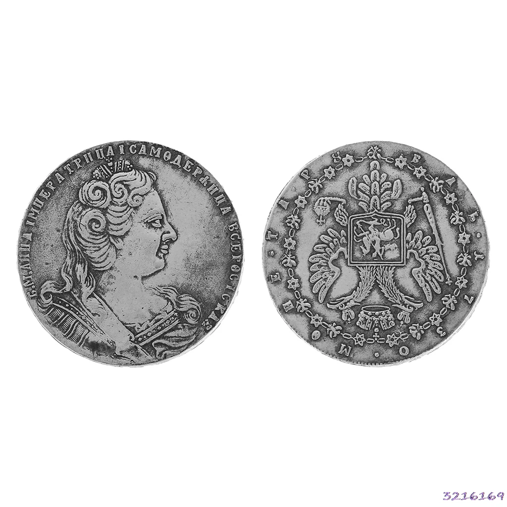 

1730 Anna 1 Commemorative Coin Antique Imitation Handicraft Home Decor 40mm