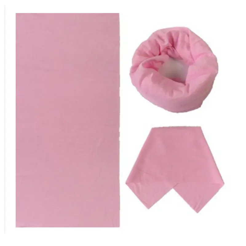

Pink Neck Face Mask Motorcycle seamless Bandana Solid Stretchable Tubular Headband Mult Scarf Tube Mask Cap babushka kerchief 76