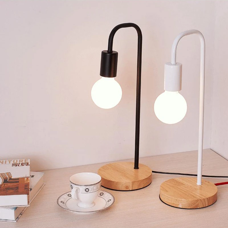 Nordic Modern Wood Desk Lamp Bedroom Bedside Wooden Table Lamps Muliticolor Simple Metal Table Fixtures Room Decor Lighting (14)