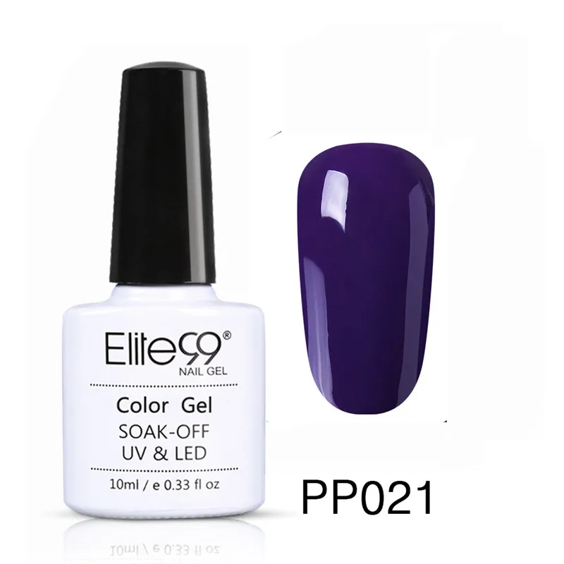 Elite99 10 мл фиолетовый гель лак 48 разноцветный Гель-лак для ногтей лак топ «сделай сам» базовый слой Hybird дизайн праймер для ногтей маникюр - Цвет: 021