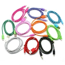 1M USB date cables Fabric Braided Sync Cable Charger Cord For iphone6 plus iPhone5s fit for IOS8 for LG HTC Samsung S4 Android