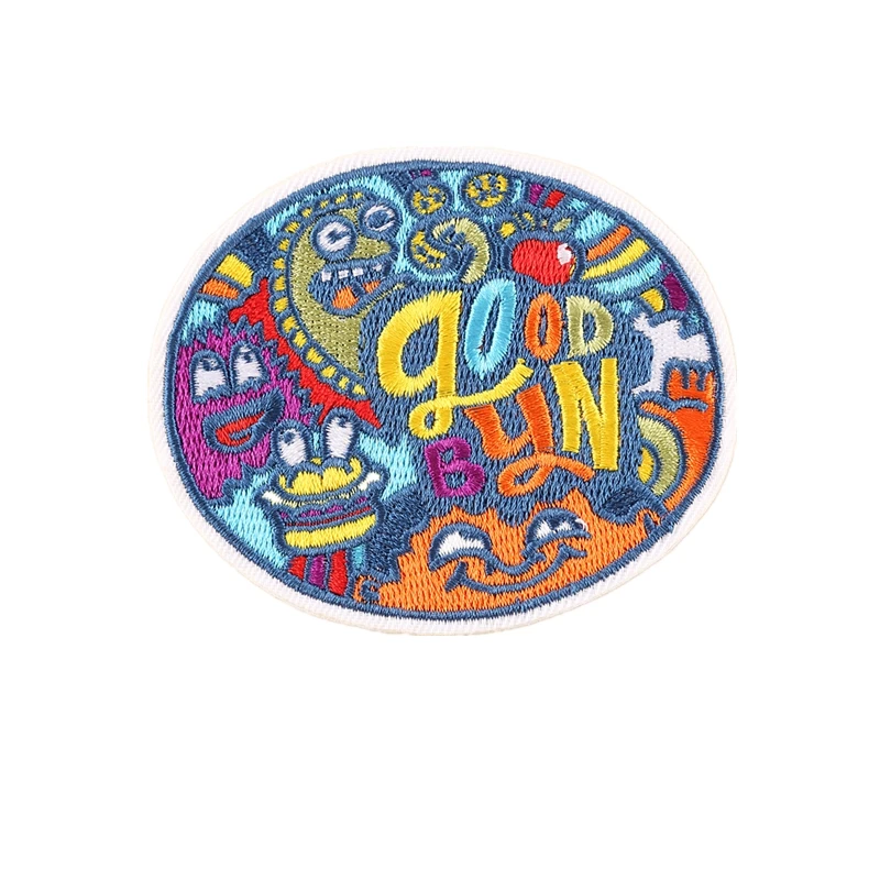 

Cartoon Embroidered Iron On Patch Cloth Sew Applique for Kids Welcome to send us your design and customize with your logo design