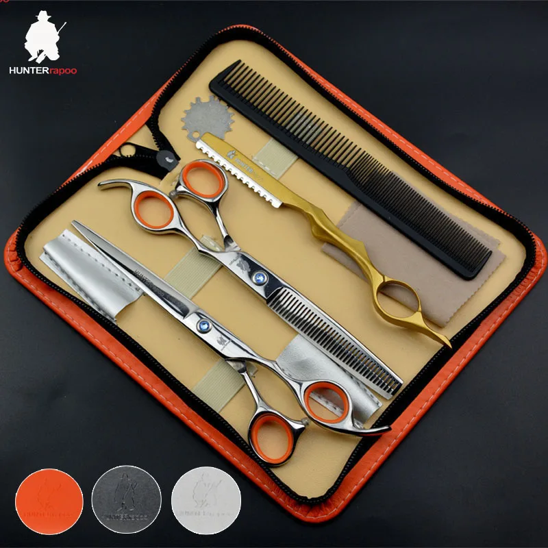 

HUNTERrapoo 30% off 7 inch cutting scissor and thinning scissor stainless steel 4cr13 haircut for beginner barber HT9138