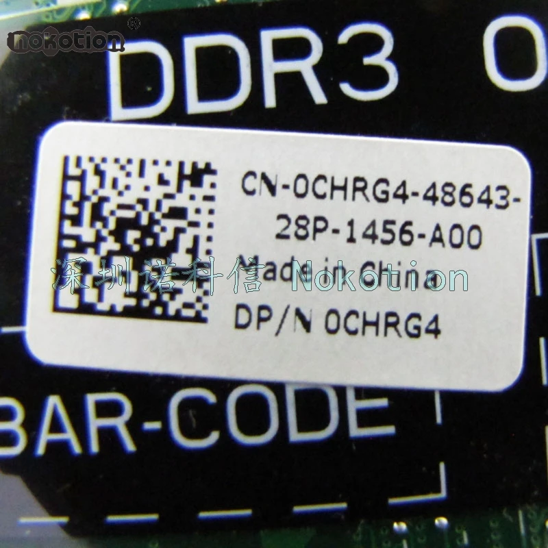 

NOKOTION CN-0CHRG4 CHRG4 For Inspiron 14z n411z laptop motherboard DA0R05MB8D2 SR0DQ i3-2350M HM67 DDR3