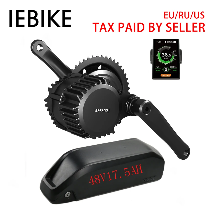 

Bafang BBS02 48V750W Mid Electric Motor Electric Bike Conversion Kit with 48V17.5AH Battery Electric Bicycle E BIKE Ebike Kit
