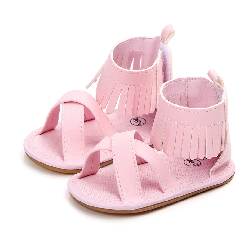 A Cute Baby Shoes Toddler Baby Girl Shoes 2018 Summer Tassel Bow Soft