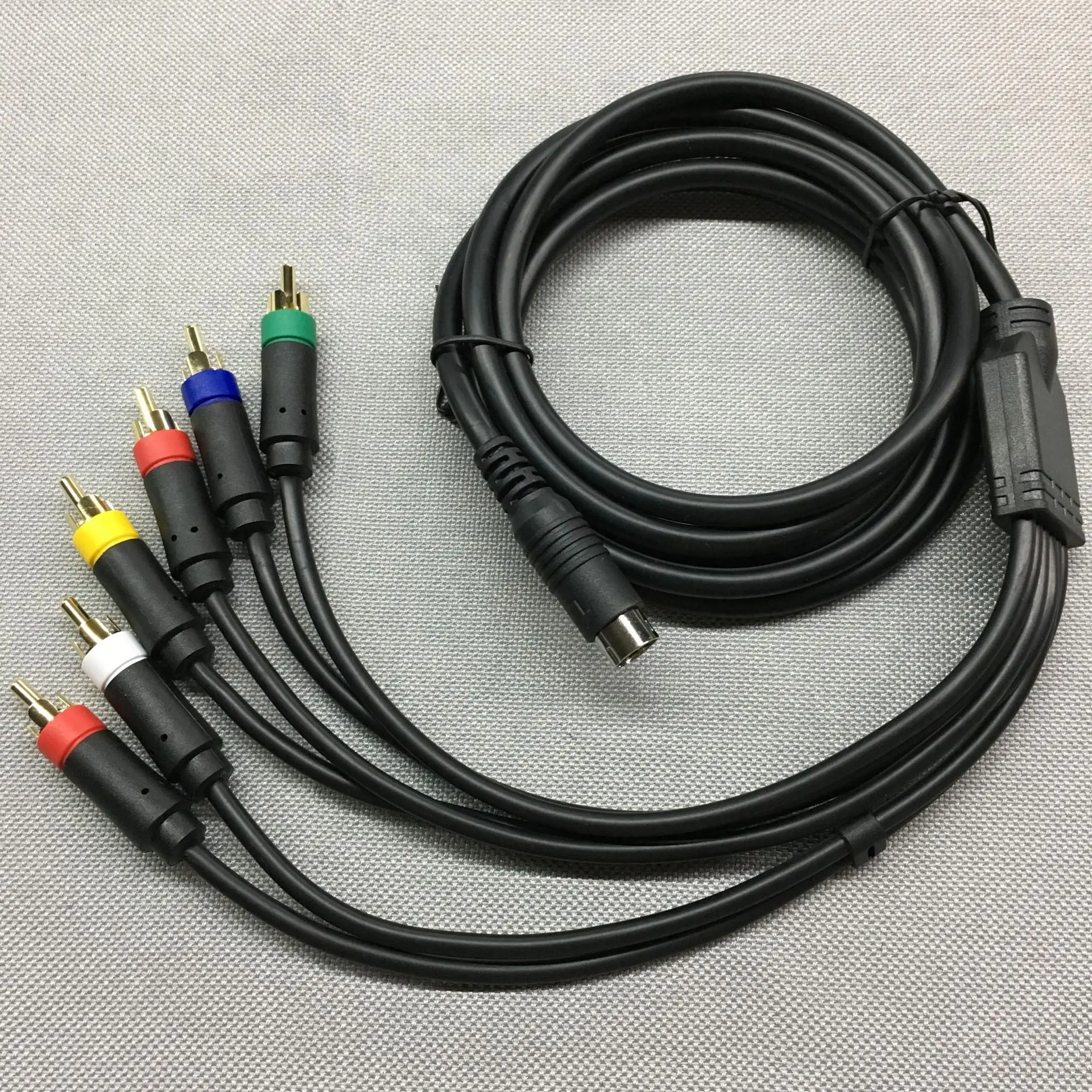 FZQWEG 1PCS 1 8m Component AV Video Audio Cable for SEGA Saturn AV RCA Cord for