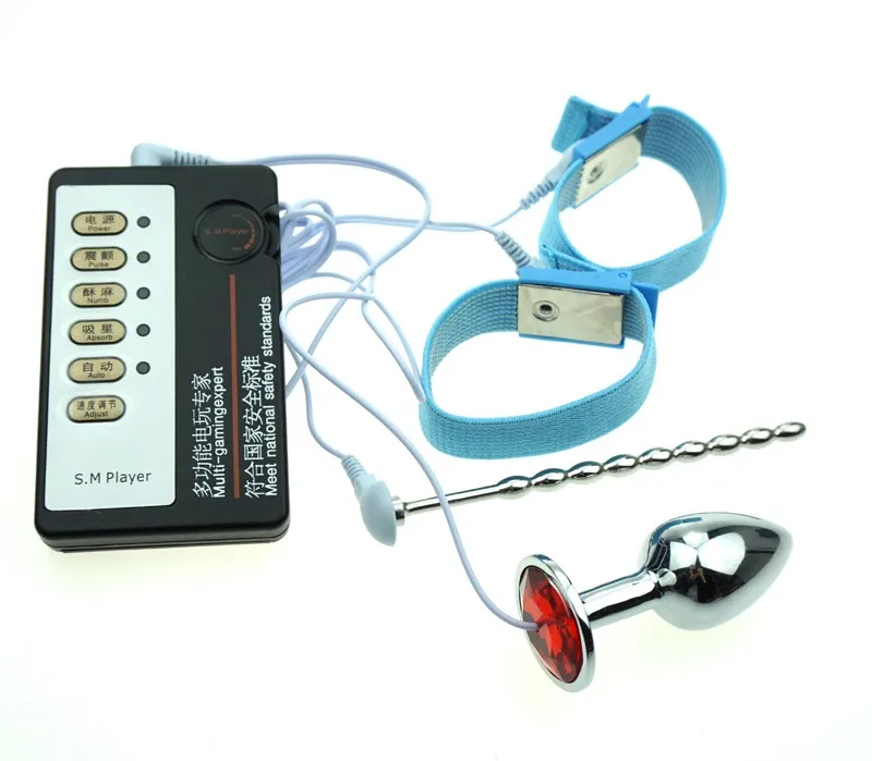 Male Penis Plug Urethral Sound Chastity Catheter Electrical Stimulation Penis Rings Anal Plug Electro Shock Sex