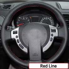Freies Verschiffen Hand nähen alle leder lenkradbezüge für Nissan Qashqai X-TRAIL NV200 2008-2012