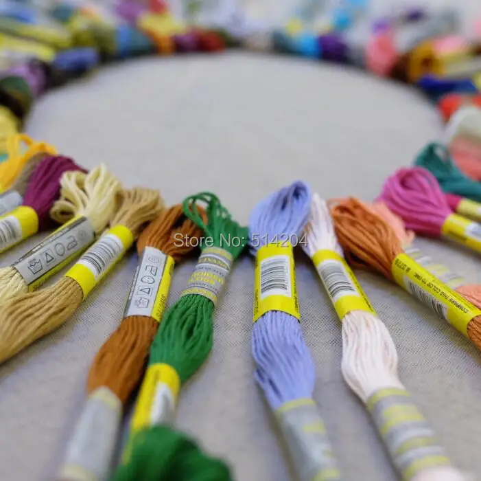 

436 DMC Colors 12 Skeins of 8.7yards Double Mercerized Cotton Floss 6 Strands Cross stitch Embroidery Thread,DMC Chart Column 14