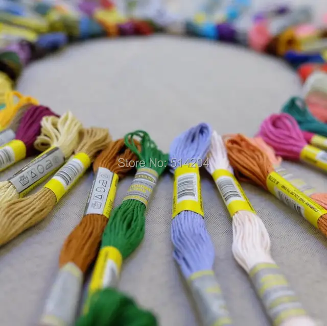 436 DMC Colors 6 Skeins of 8.7yards Double Mercerized Cotton Floss 6