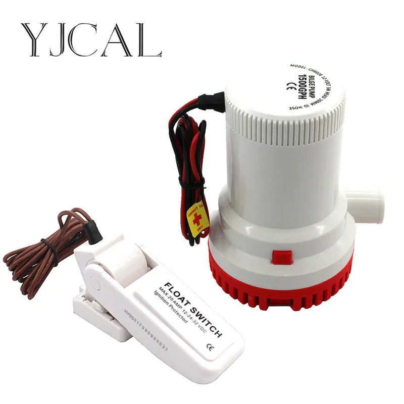 

Submersible Electric Water Pump 1500GPH DC 12V 24V Bilge Pump And Level Controller Float Switch Combination For Boats