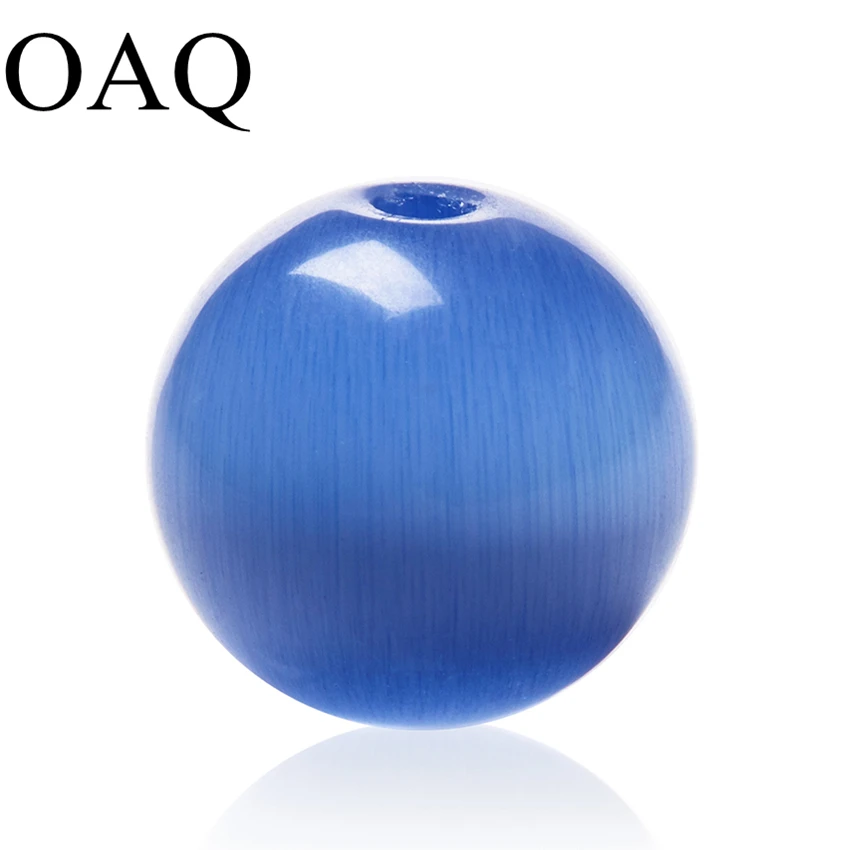 

Cat's Eye Stone Glass Beads For Jewelry Making Blue Round Beads 6-12mm Charms DIY Beads For Clothes Crafts Wholesale