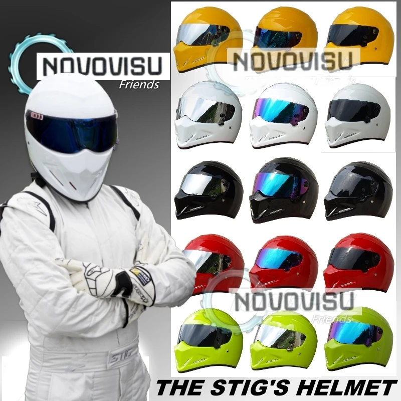NOVOVISU TG The Grand Tour The Stig Helmet Motorcycle Motorbike Carting Racing Helmet Many Color DOT High Quality Stig's Helmet 1
