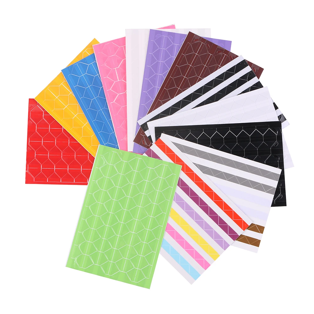 

2sheets (204pcs) Photo Albums Frame Picture Decoration DIY Colorful Photo Corner Scrapbook Paper PVC Stickers