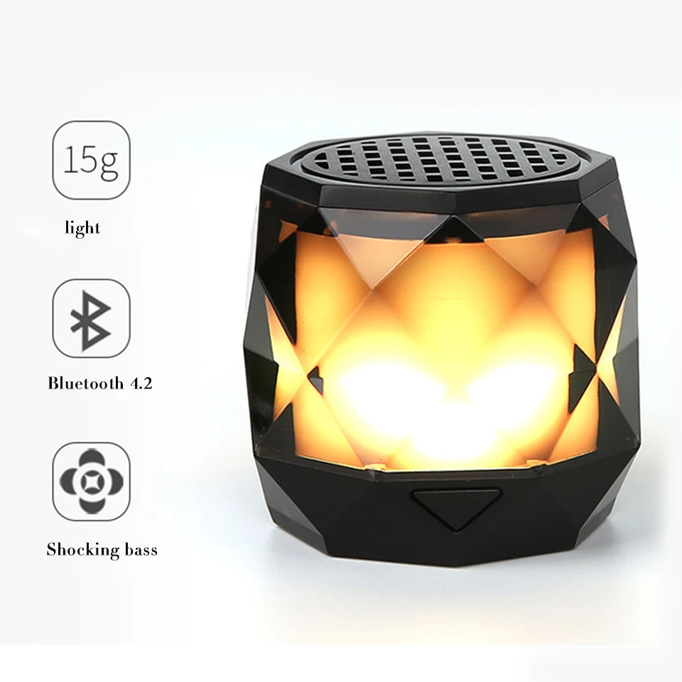 Wireless Bluetooth Speaker Colorful Light Portable Subwoofer Built-in HD Microphone MP3 Music Column Mini | Электроника