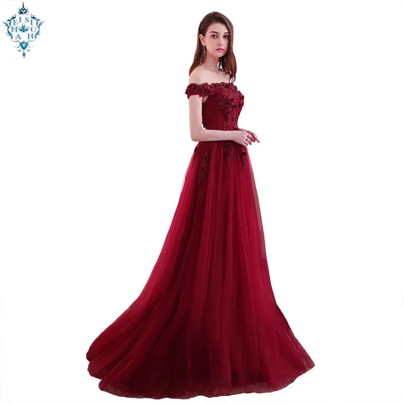 

Ameision 2019 New arrival elegant party dress evening dresses lace gown beading appliques lace-up prom dress