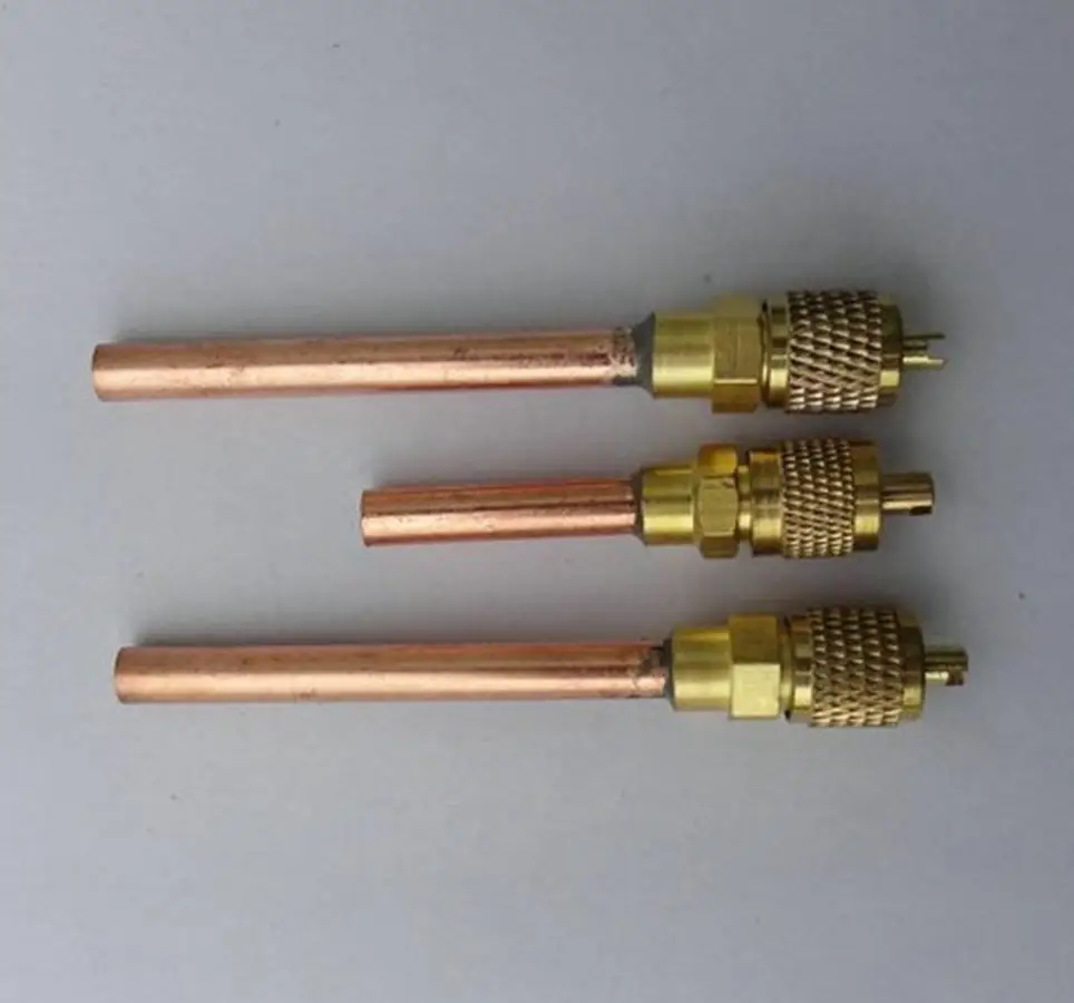 

O/DxThickxLength 6.35x0.6x90/6.35x0.35x90/6.35x0.6x60/6.35x0.6x40mm Copper Gas Access Valve With Coper Tube Fridge Freezer
