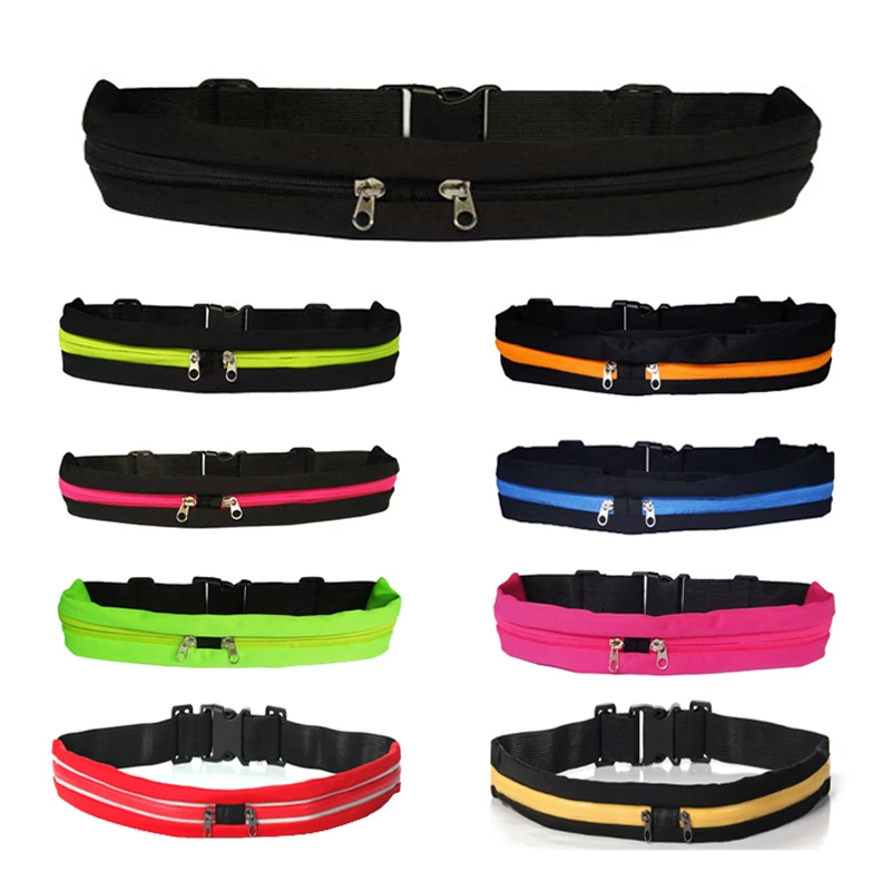 

150cm Women Man Running Waist Pouch Belt Sport Belt Mobile Phone Men Women With Hidden Pouch Gym Bags Running Belt Waist Pack