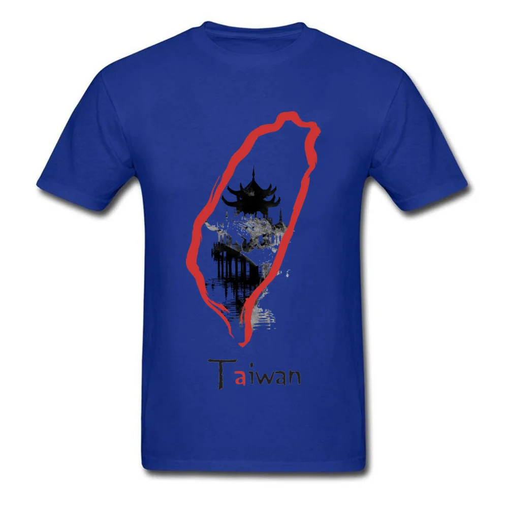 2018 Discount Taiwan Birthday Short Sleeve T Shirt Father Day O-Neck 100% Cotton Fabric T Shirt for Adult T-Shirt Gift Taiwan blue