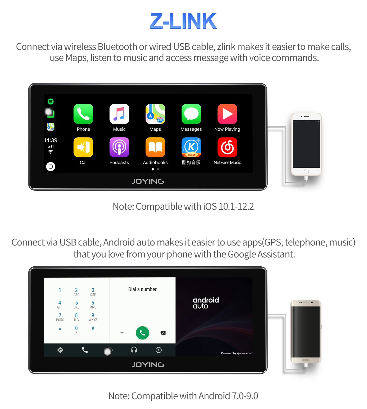 Discount 10.25"Android 8.1 Universal Car Radio Audio Stereo Head Unit Joying GPS DVD Player Octa Core Intel Built-in 4G Modem DSP Zlink 6