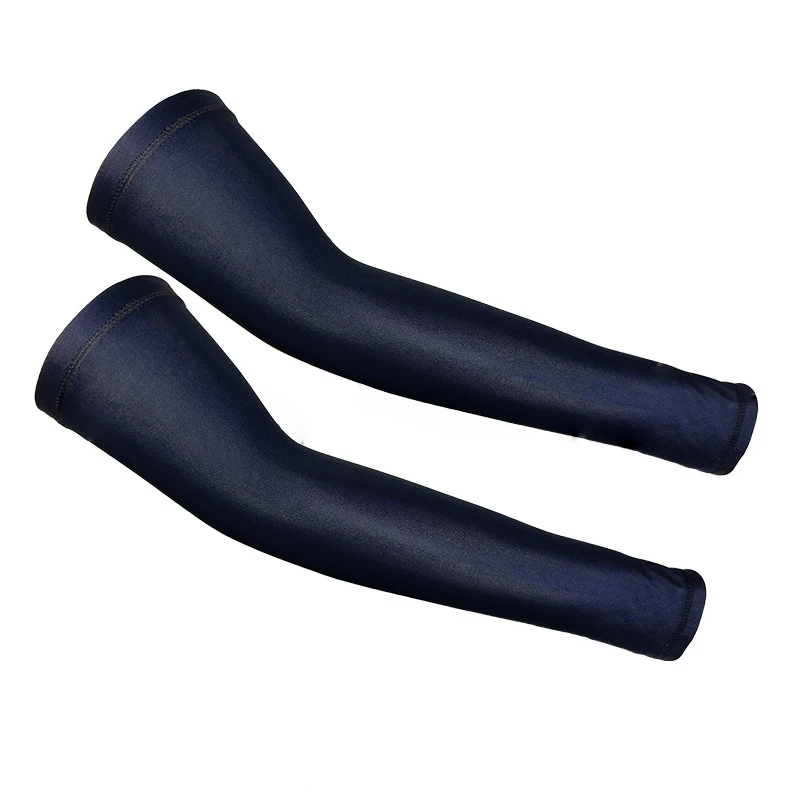 navy blue Летние дышащие велосипедные гетры для рук, защитные рукава для защиты от солнца - Цвет: navy blue