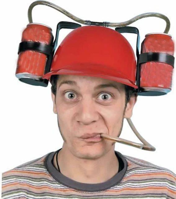 1PCS Beer Can Holder Helmet Drinking Helmet Drinking Hat 3Colors