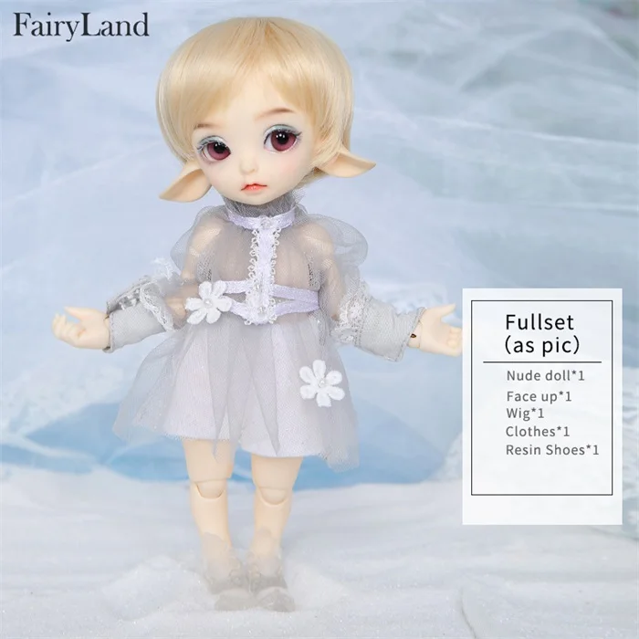 Realfee Luna 19 см Fairyland bjd sd кукла полный набор лати крошечные luts 1/7 модель тела высокое качество игрушки магазин ShugoFairy парики мини-кукла - Цвет: Fullset In NS aspic