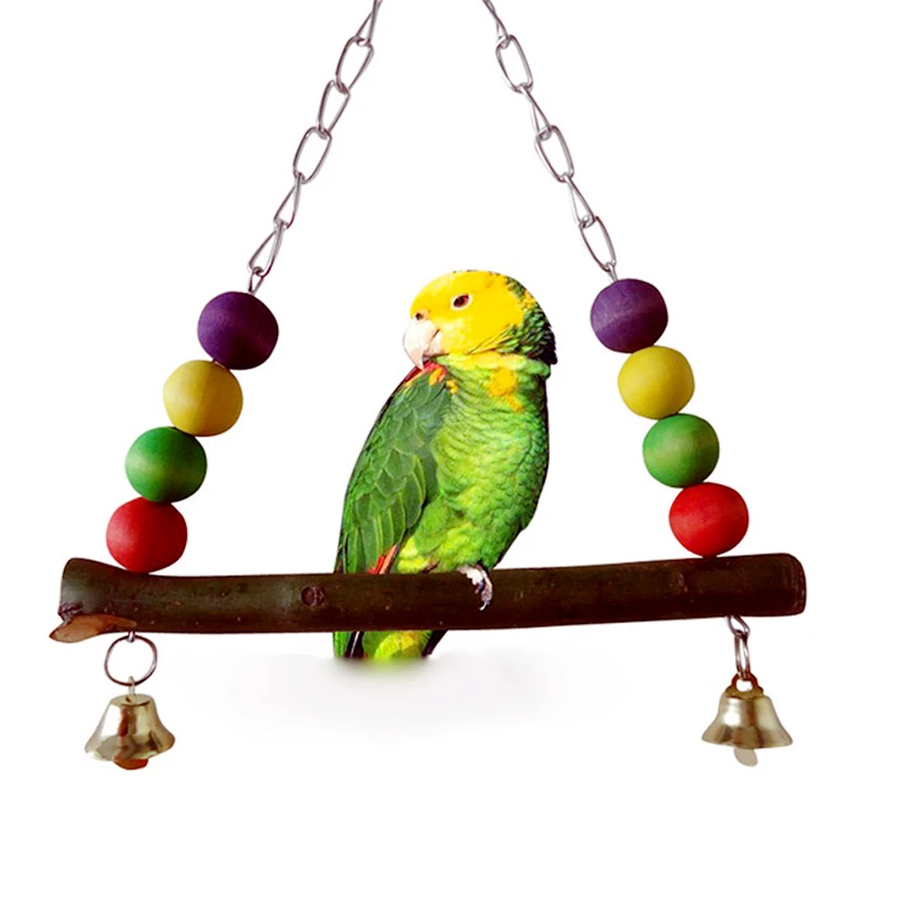 Pet Bird Parrot Parakeet Budgie Cockatiel Cage Hammock Swing Toys Hanging Toy D