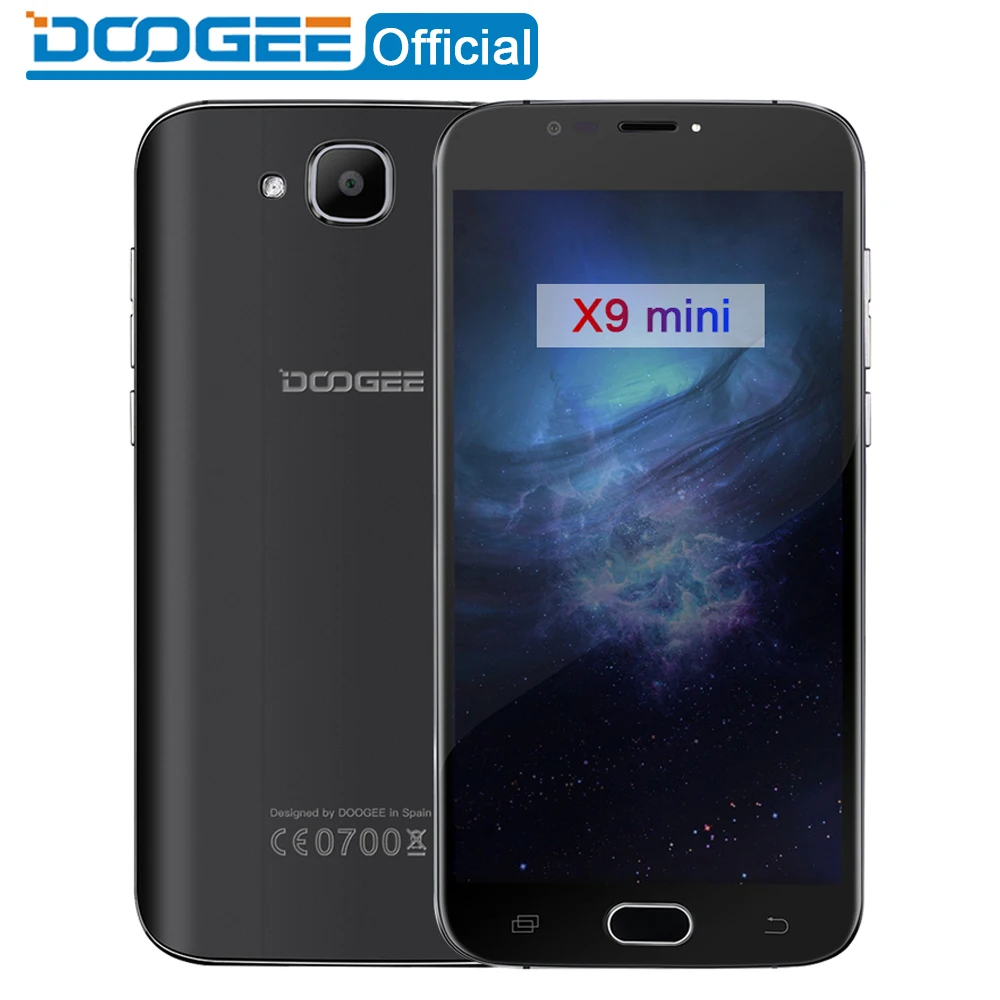 DOOGEE X9 mini Отпечатков Пальцев мобильные телефоны 5.0 Дюймов HD 1 ГБ + 8 Android 6.0 Dual SIM MTK6580