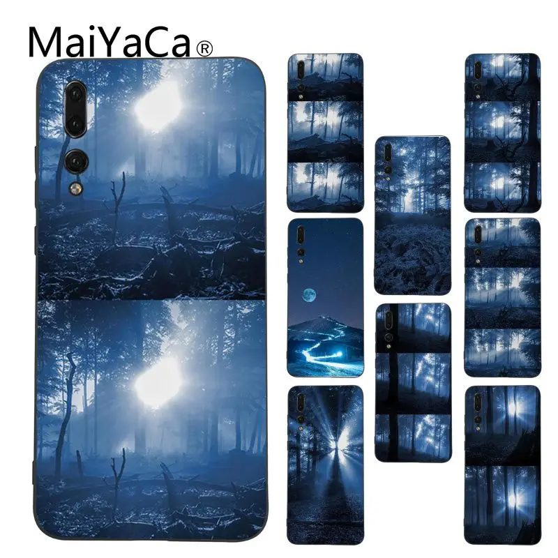 Чехол для телефона MaiYaCa Blue Moon Tree Forest уникальный дизайн Huawei P9 P10 Plus Mate9 10 Mate10 Lite P20 Pro