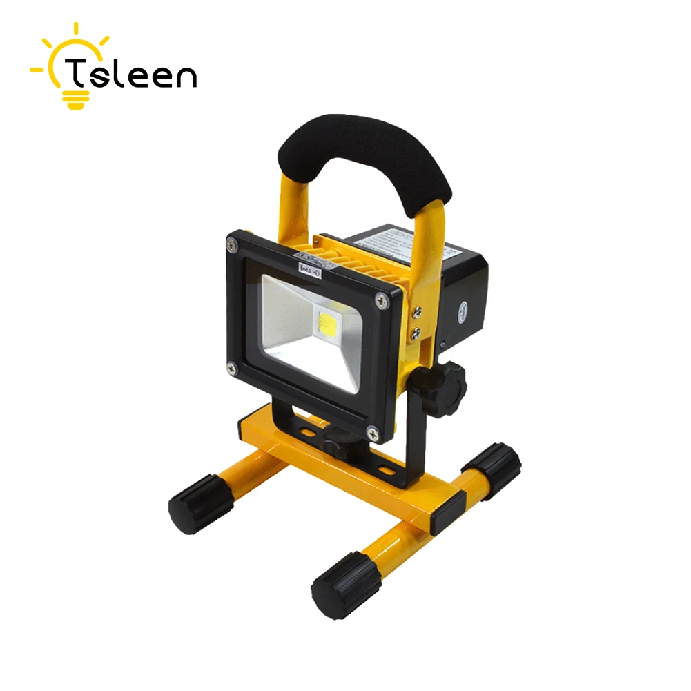 

TSLEEN Portable LED Flood Light 10W LED Floodlight IP65 Waterproof AC100-240V LED Spotlight Outdoor Hiking Fishing Lighting +SOS