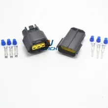 5 компл. 3Pin Женский Мужской автомобильный водонепроницаемый соединитель проводов заглушка Авто запечатанный автомобиль грузовик denso разъемы 174359-2 174357-2