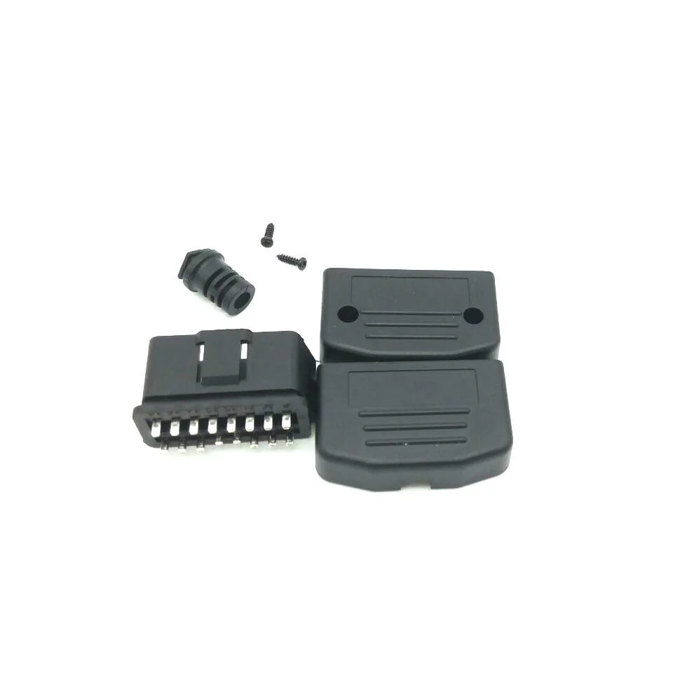 

100pcs/lot OBD2 16Pin Connector OBD Male Plug 180 Degrees Transfer OBD2 Adaptor Car Accessories Tool