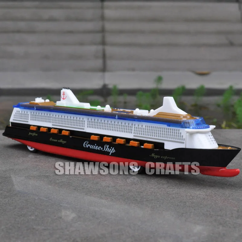 

DIECAST METAL 1/1400 SHIP MODEL OCEAN VILLAGE CRUISELINER REPLICA PULL BACK WITH SOUND LIGHT