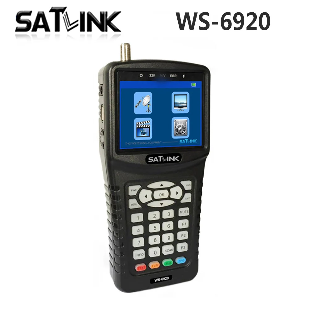 

[Genuine] Satlink WS-6920 DVB-S/S2 Digital Satellite Finder Meter with MPEG-2/MPEG-4 H.264 3.5inch HD TFT LCD Screen