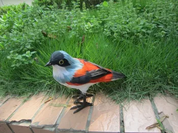 

17x15x7cm toy simulation animal Shrike bird model toy ,polyethylene&furs Resin handicraft,decoration gift,d435