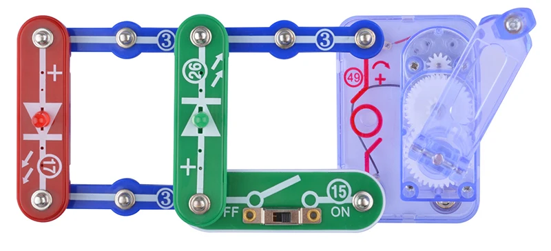 Электронный блок, развивающий Набор для обучения, интегрированные строительные блоки, креативная игрушка, игрушки для развития физики