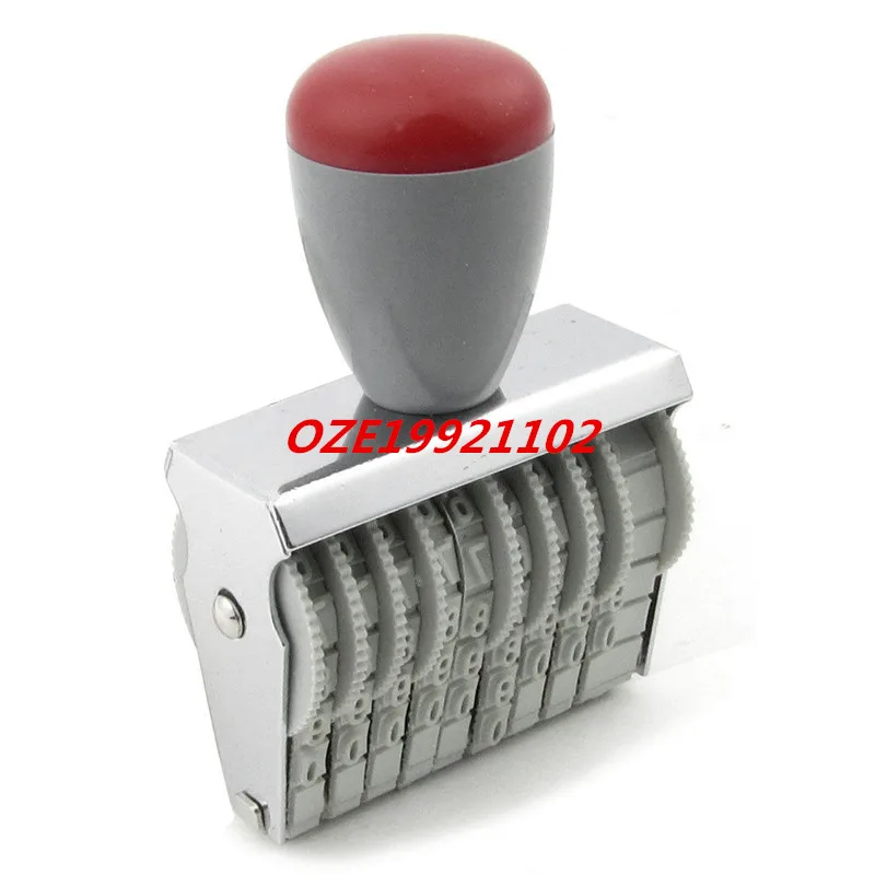 1PCS Office 9 Band Rubber 0 9 Numbers Digit Numbering Stamp Gray Redin Badge Holder