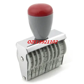 

1PCS Office 9 Band Rubber 0-9 Numbers Digit Numbering Stamp Gray Red