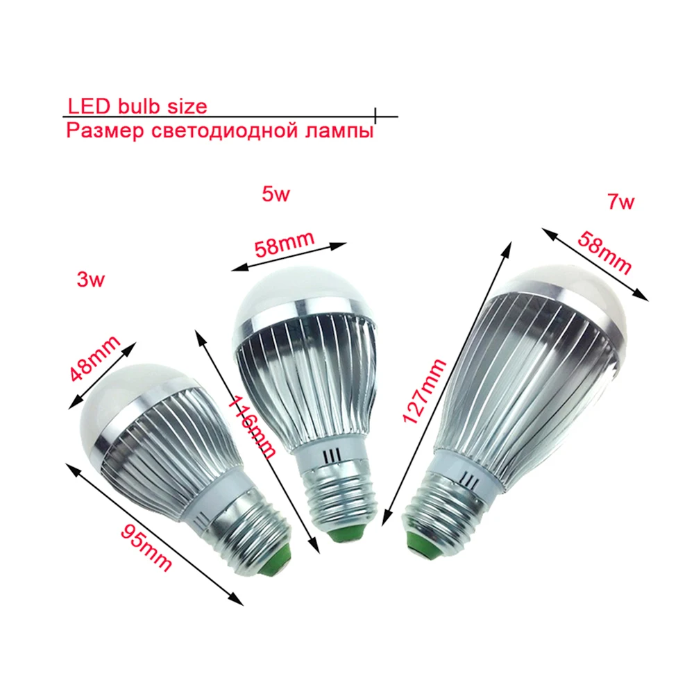 Светодиодный лампочка E27 E14 Светодиодный светильник IC 3 Вт 5 Вт 7 Вт SMD 5730 серебристый алюминиевый корпус для домашнего освещения теплый белый Быстрая JQ