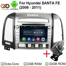 7 Inch Octa Core Android 6.0 Car Radio Stereo for Hyundai SANTA FE 2006-2012 DVD+GPS Navi+Bluetooth+WiFi+Mirror Link